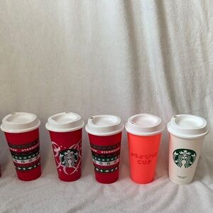 Starbucks Festive and Neon Reusable Cup Collection-Set of 6